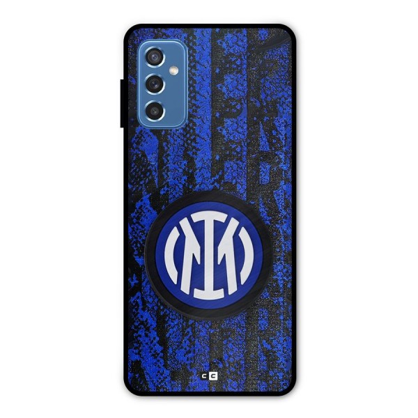 Inter Milan Texture Metal Back Case for Galaxy M52 5G