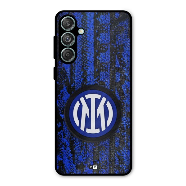 Inter Milan Texture Metal Back Case for Galaxy M55 5G