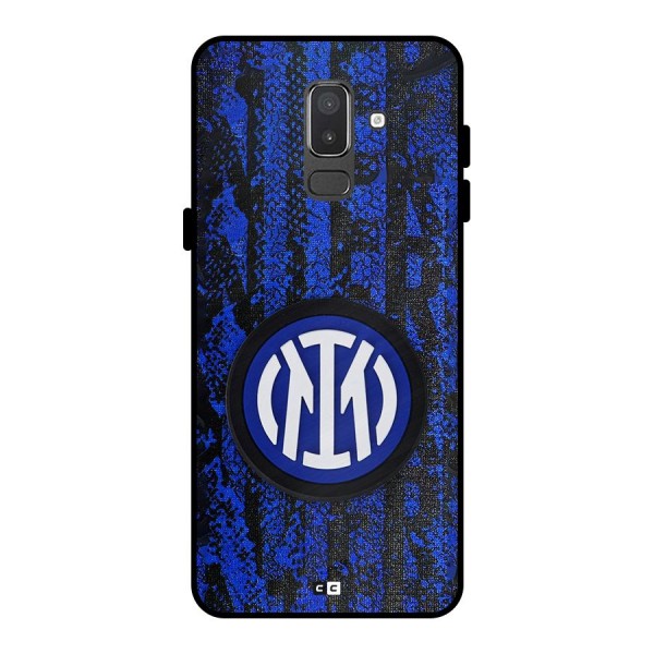 Inter Milan Texture Metal Back Case for Galaxy On8 (2018)