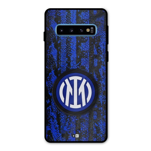 Inter Milan Texture Metal Back Case for Galaxy S10