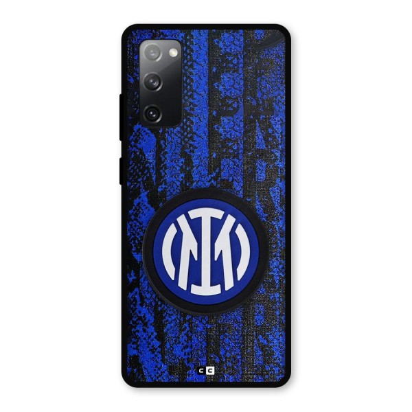 Inter Milan Texture Metal Back Case for Galaxy S20 FE