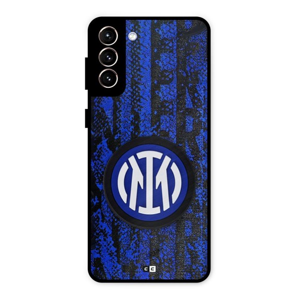 Inter Milan Texture Metal Back Case for Galaxy S21 Plus