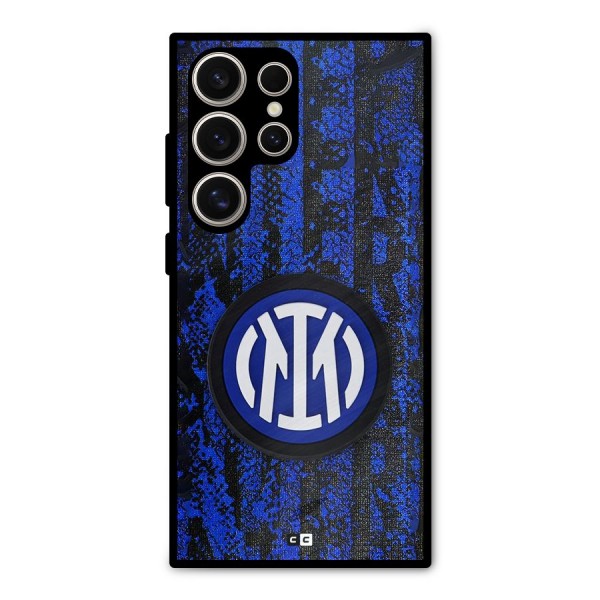 Inter Milan Texture Metal Back Case for Galaxy S24 Ultra