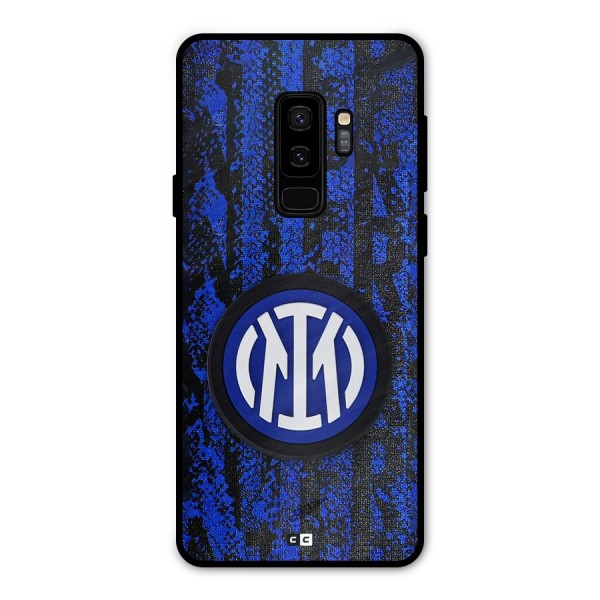 Inter Milan Texture Metal Back Case for Galaxy S9 Plus