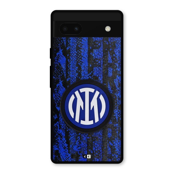 Inter Milan Texture Metal Back Case for Google Pixel 6a