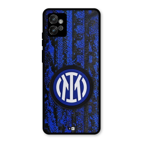 Inter Milan Texture Metal Back Case for Moto G32