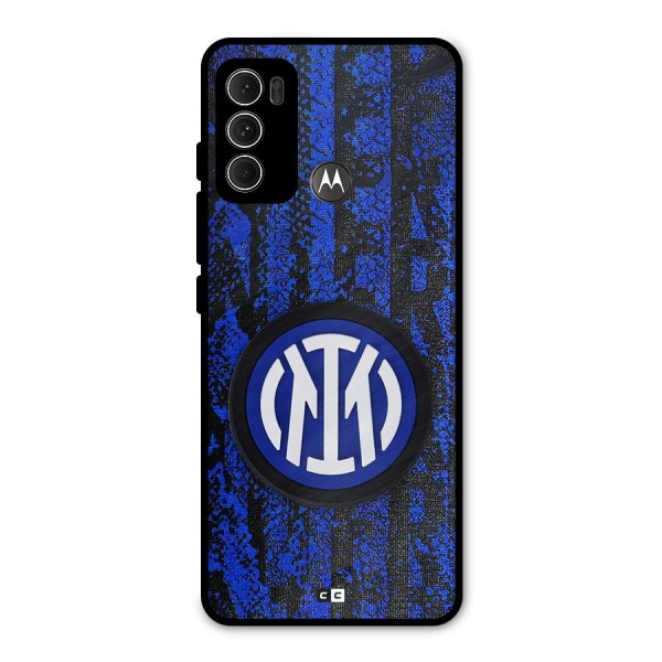 Inter Milan Texture Metal Back Case for Moto G60