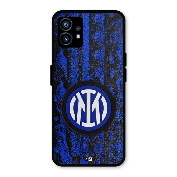 Inter Milan Texture Metal Back Case for Nothing Phone 1