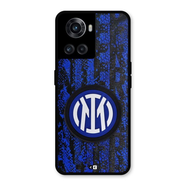 Inter Milan Texture Metal Back Case for OnePlus 10R