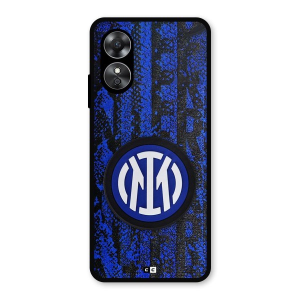 Inter Milan Texture Metal Back Case for Oppo A17