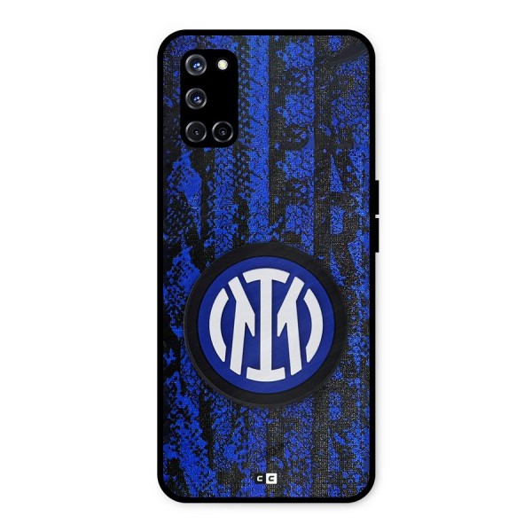 Inter Milan Texture Metal Back Case for Oppo A52