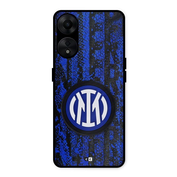 Inter Milan Texture Metal Back Case for Oppo A78 5G