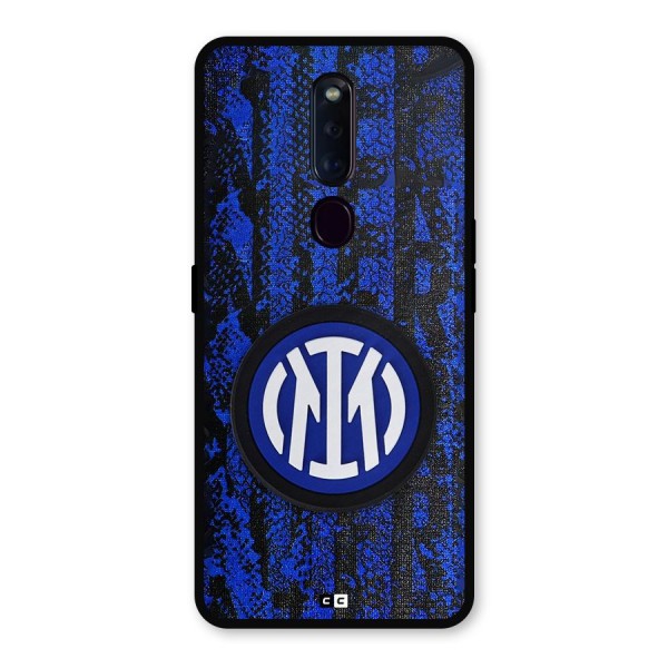 Inter Milan Texture Metal Back Case for Oppo F11 Pro