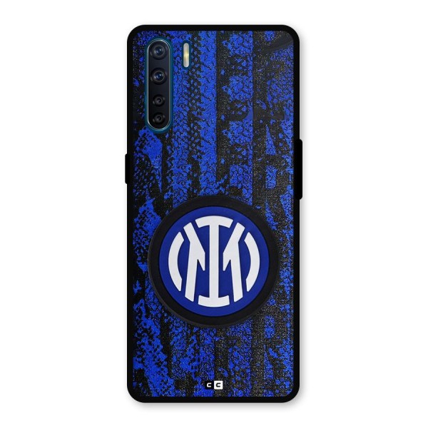 Inter Milan Texture Metal Back Case for Oppo F15