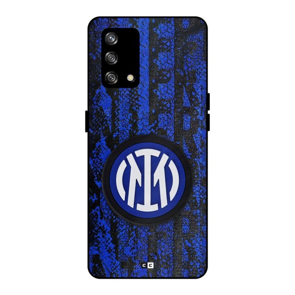 Inter Milan Texture Metal Back Case for Oppo F19