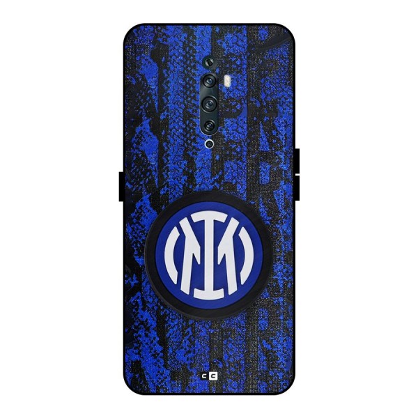 Inter Milan Texture Metal Back Case for Oppo Reno2 F