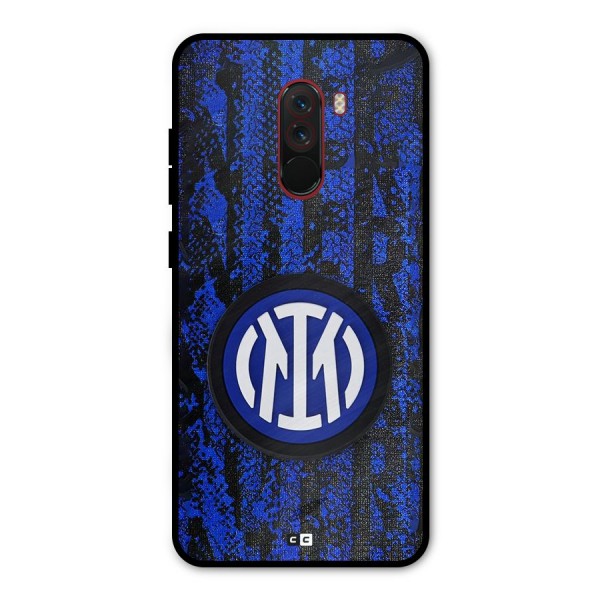 Inter Milan Texture Metal Back Case for Poco F1