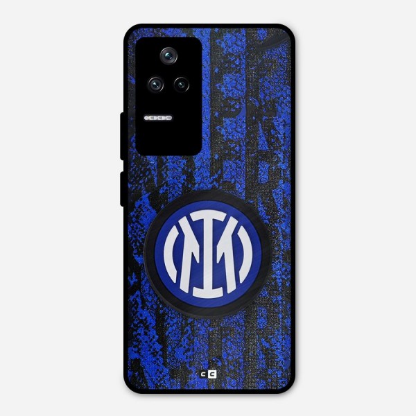 Inter Milan Texture Metal Back Case for Poco F4 5G