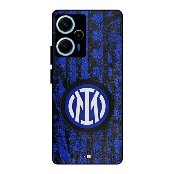 Inter Milan Texture Metal Back Case for Poco F5