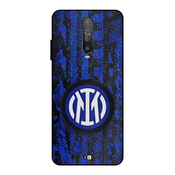 Inter Milan Texture Metal Back Case for Poco X2