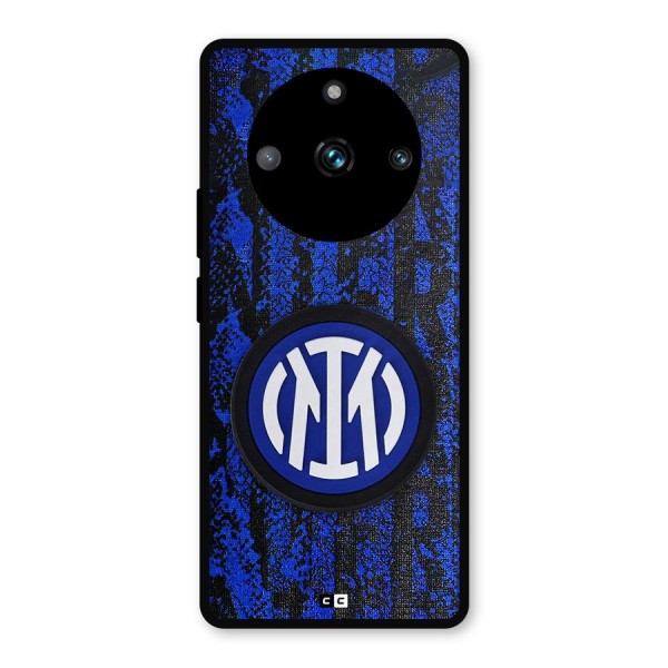 Inter Milan Texture Metal Back Case for Realme 11 Pro