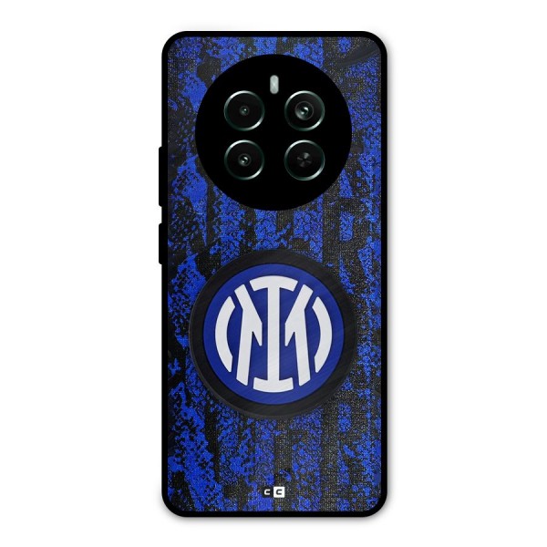 Inter Milan Texture Metal Back Case for Realme 12 Plus