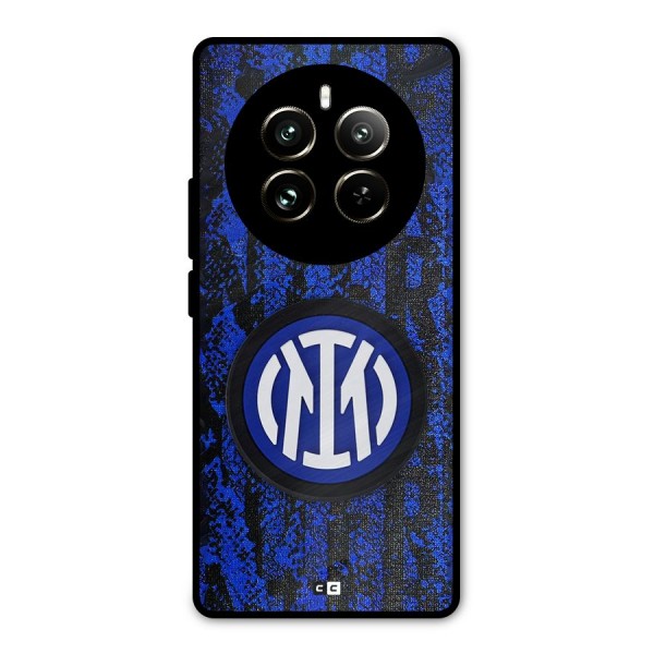 Inter Milan Texture Metal Back Case for Realme 12 Pro