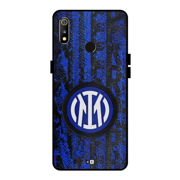 Inter Milan Texture Metal Back Case for Realme 3i