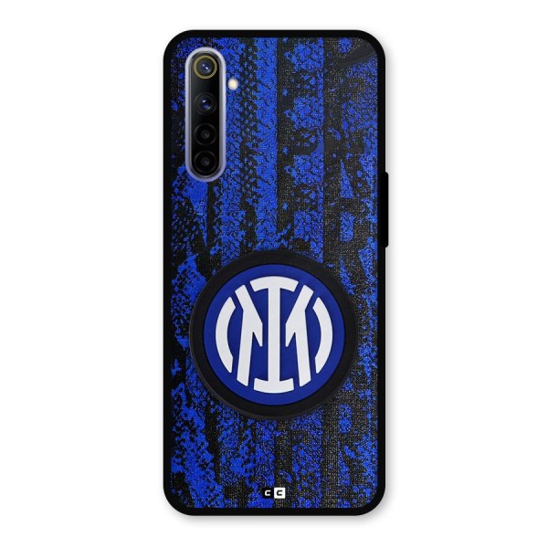 Inter Milan Texture Metal Back Case for Realme 6