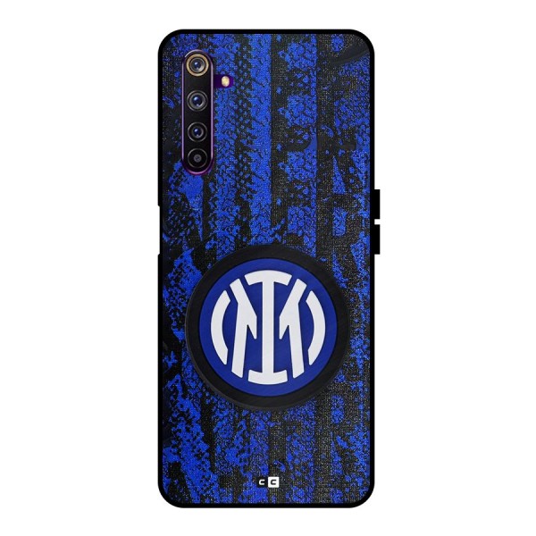 Inter Milan Texture Metal Back Case for Realme 6 Pro