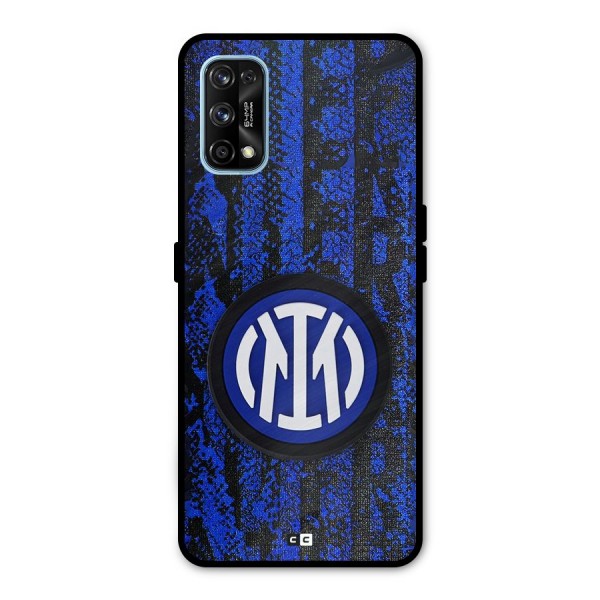 Inter Milan Texture Metal Back Case for Realme 7 Pro