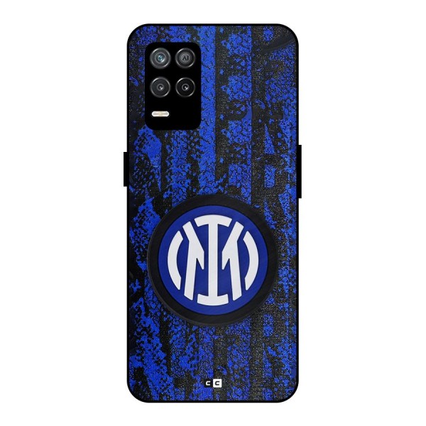 Inter Milan Texture Metal Back Case for Realme 8 5G