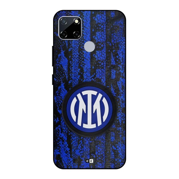 Inter Milan Texture Metal Back Case for Realme Narzo 30A