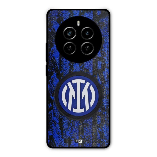 Inter Milan Texture Metal Back Case for Realme P1 Pro