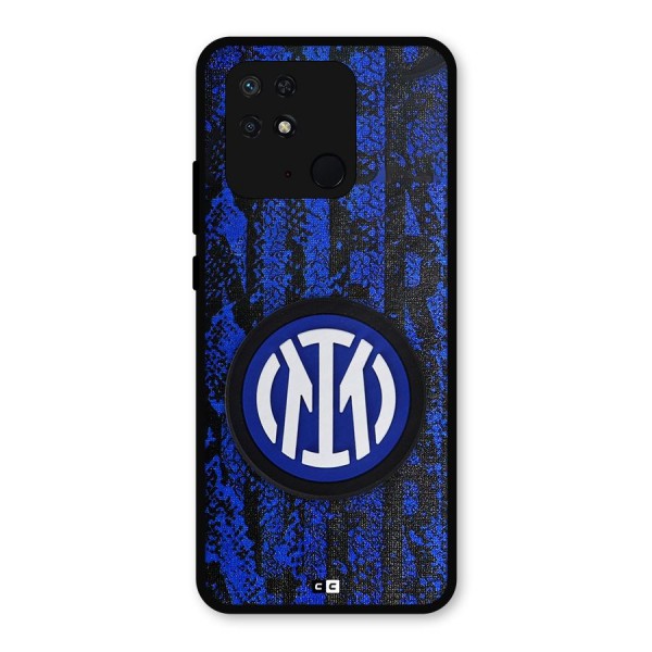 Inter Milan Texture Metal Back Case for Redmi 10