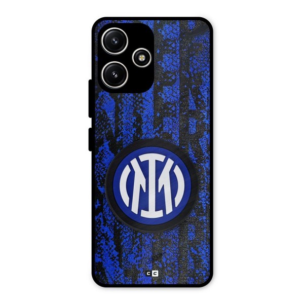 Inter Milan Texture Metal Back Case for Redmi 12 5G