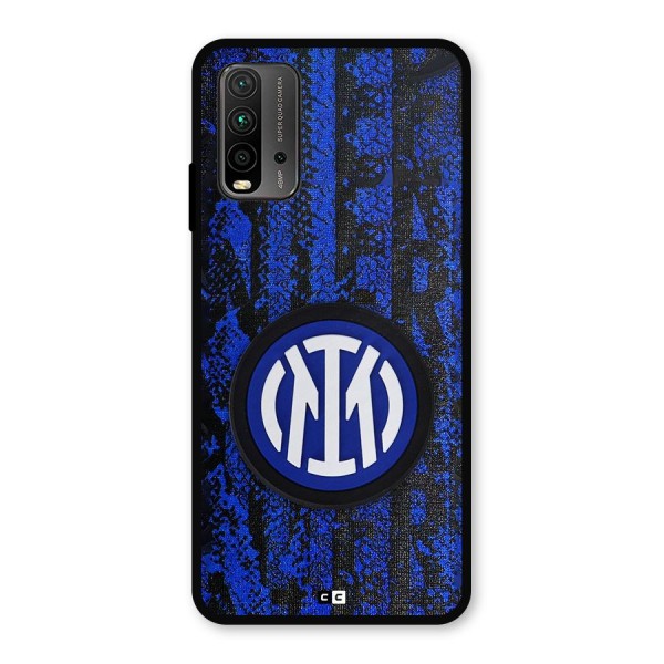 Inter Milan Texture Metal Back Case for Redmi 9 Power