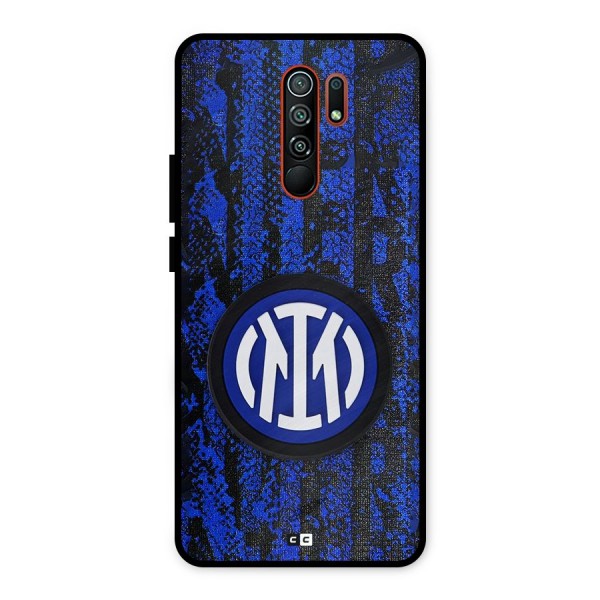 Inter Milan Texture Metal Back Case for Redmi 9 Prime