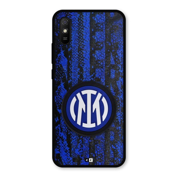 Inter Milan Texture Metal Back Case for Redmi 9a