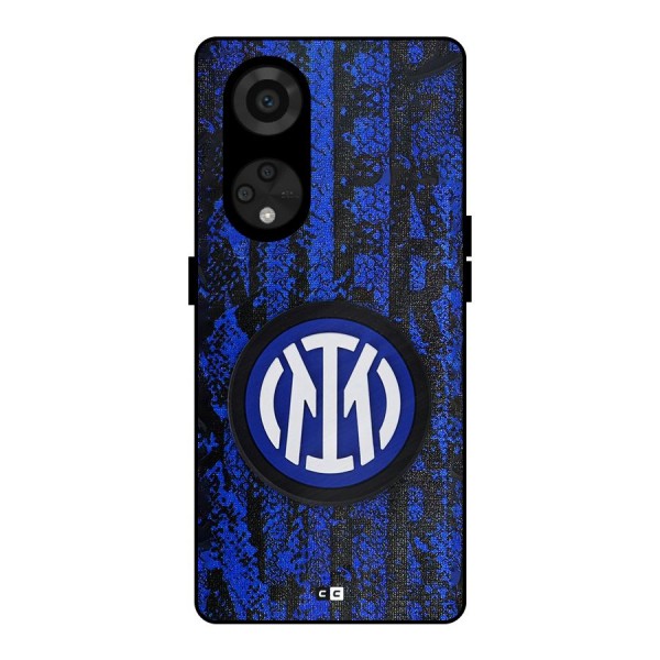 Inter Milan Texture Metal Back Case for Reno8 T 5G