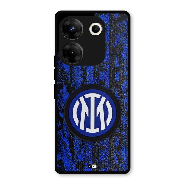 Inter Milan Texture Metal Back Case for Tecno Camon 20