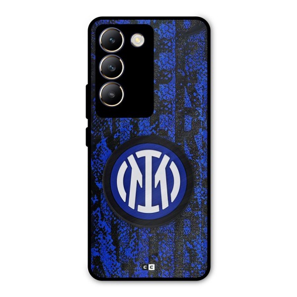 Inter Milan Texture Metal Back Case for Vivo T3 5G