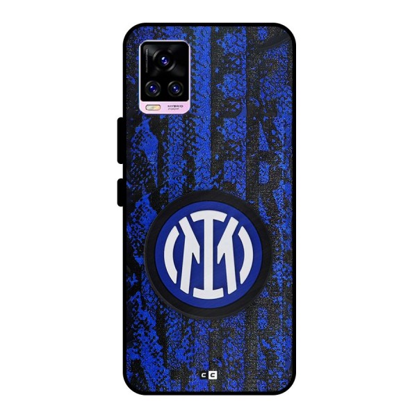 Inter Milan Texture Metal Back Case for Vivo V20 Pro