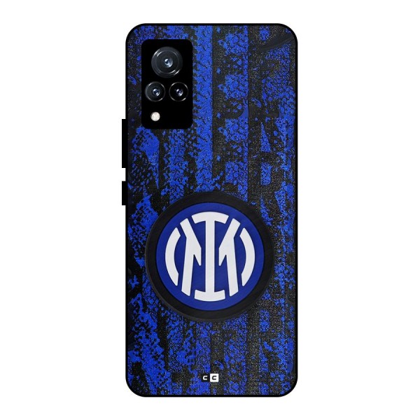 Inter Milan Texture Metal Back Case for Vivo V21 5G