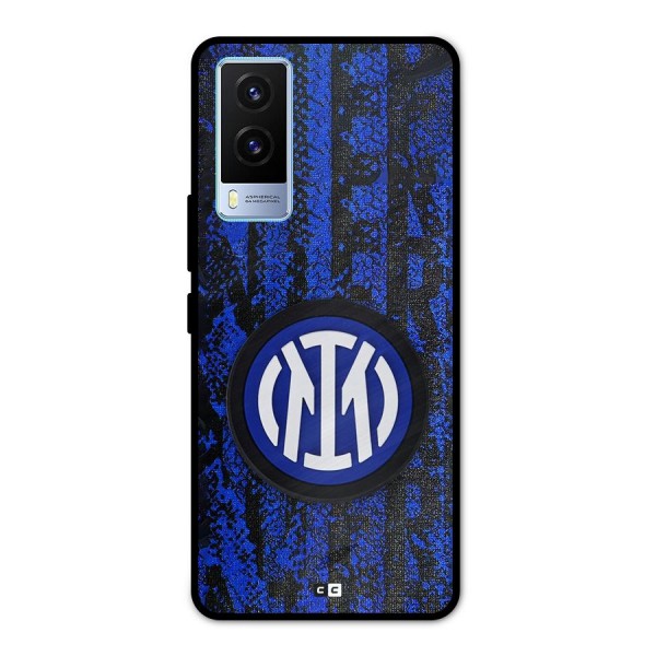 Inter Milan Texture Metal Back Case for Vivo V21e 5G