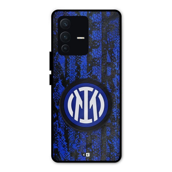 Inter Milan Texture Metal Back Case for Vivo V23 Pro