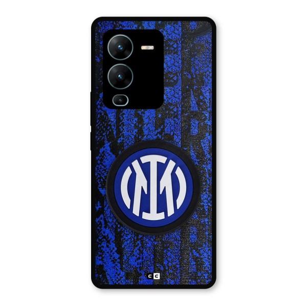 Inter Milan Texture Metal Back Case for Vivo V25 Pro