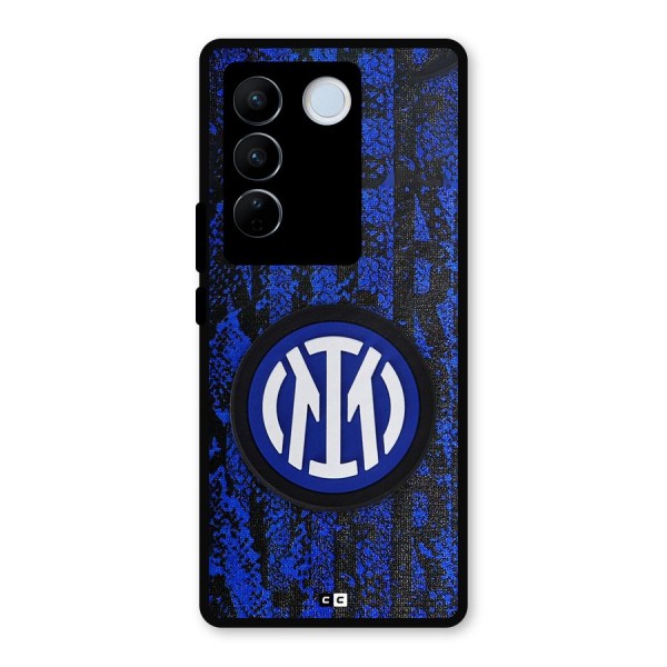 Inter Milan Texture Metal Back Case for Vivo V27