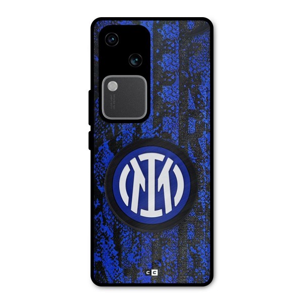 Inter Milan Texture Metal Back Case for Vivo V30