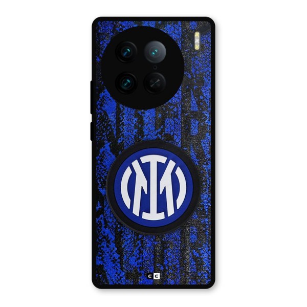 Inter Milan Texture Metal Back Case for Vivo X90 Pro